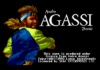 Andre Agassi Tennis screenshot 3 for Sega Mega Drive